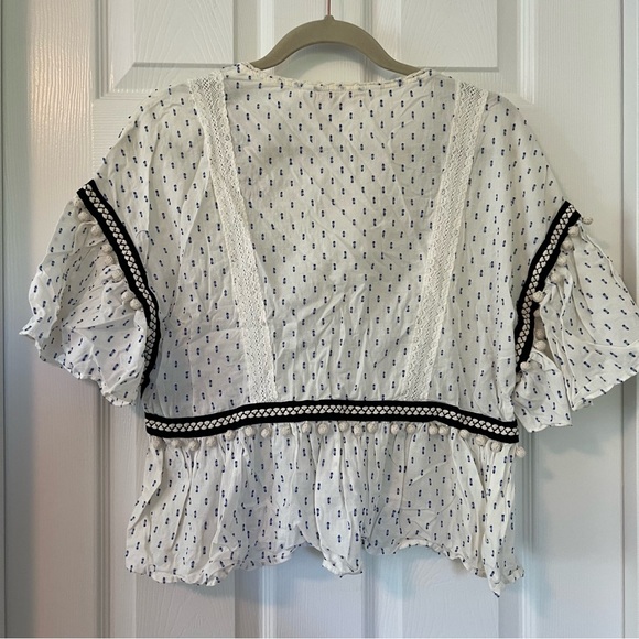 Zara blue and white blouse - Picture 5 of 7